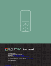 SanDisk SDMX10R-8192K - Sansa View 8 GB Digital Player User Manual