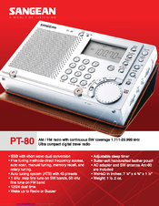 Sangean ProTravel PT-80 Specifications