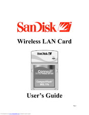 SanDisk Wireless LAN Card User Manual
