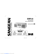 Sangean DDR-22 Operating Instructions Manual