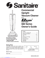 Sanitaire 680 Series Owner's Manual