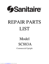 Sanitaire SC883A Repair Parts List Manual