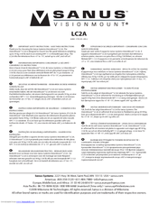 Sanus Systems VisionMount LC2A Important Safety Instructions Manual