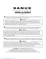 Sanus Systems WMS3 Instruction Manual