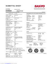 Sanyo C2432A Submittal Sheet