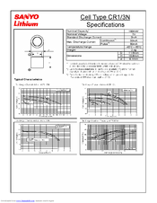 Sanyo CR-1/3N Specification Sheet