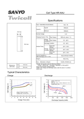 Sanyo Twicell HR-AAU Specifications