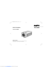 Sanyo VCC-6594 Instruction Manual