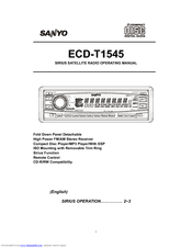 Sanyo ECD-T1545 Operating Manual