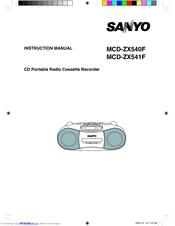 Sanyo MCD-ZX540F Instruction Manual