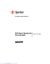 Sanyo PCS Vision RL-4920 User Manual