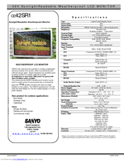 Sanyo CE42SR1 Specifications