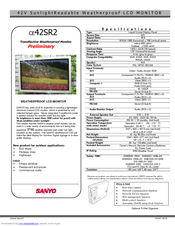 Sanyo CE42SR2 Specifications