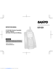 Sanyo CLT-E32 Instruction Manual