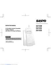 Sanyo CLT-E30 Instruction Manual