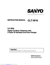 Sanyo LNS-W10 - Wide-angle Zoom Lens Instruction Manual