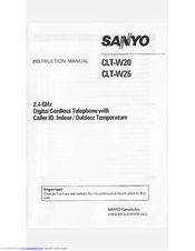 Sanyo CLT-W25 Instruction Manual