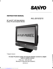 Sanyo AVL-2610 Instruction Manual