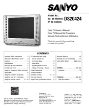 Sanyo Tv User Manuals Download | ManualsLib