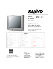 Sanyo DS24424 Owner's Manual
