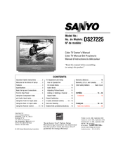 Sanyo DS2722 DS27225 Owner's Manual