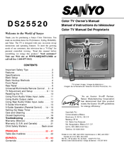 Sanyo DS25520 Owner's Manual