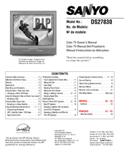 Sanyo DS27830 Owner's Manual