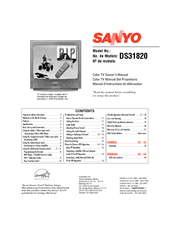 Sanyo DS31820 Owner's Manual