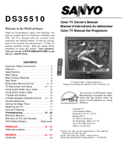 Sanyo DS35510 Owner's Manual