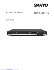 Sanyo DVD-DX517 Instruction Manual