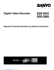Sanyo DSR-3009 Manual