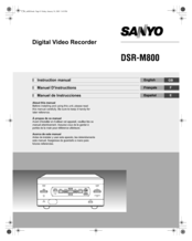 Sanyo DSR-M800 Instruction Manual