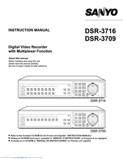 Sanyo DSR-3709 Instruction Manual