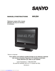 Sanyo AVL224 Manuel D'instructions