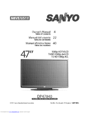 Sanyo DP47840 Owner's Manual