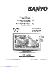 Sanyo DP50740 Owner's Manual