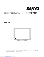 Sanyo LCD-19XR9DA Instruction Manual