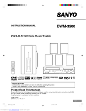 Sanyo DWM-3500 Instruction Manual