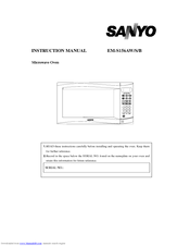 Sanyo EM-S156AS Instruction Manual