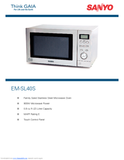 Sanyo EM-SL40S Specification Sheet