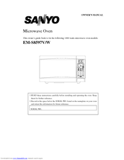 Sanyo EM-S8597V Owner's Manual