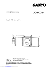 Sanyo DC-MX40i Instruction Manual