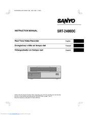 Sanyo SRT-2400DC Instruction Manual
