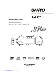 Sanyo DVD-L77 Instruction Manual