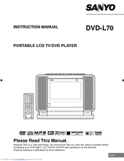 Sanyo DVD-L70 Instruction Manual