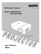 Sanyo PDG-DXT10KL User Manual