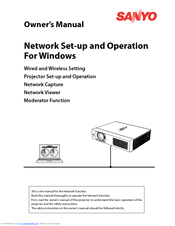Sanyo 1AV4U19B25500 Network Manual