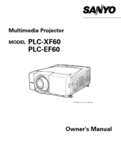 Sanyo PLC-EF60 Owner's Manual