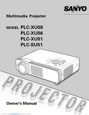 Sanyo PLC-XU51 Owner's Manual