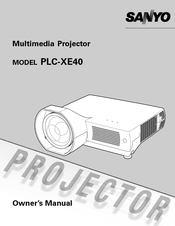 Sanyo PLC-XE40 Owner's Manual